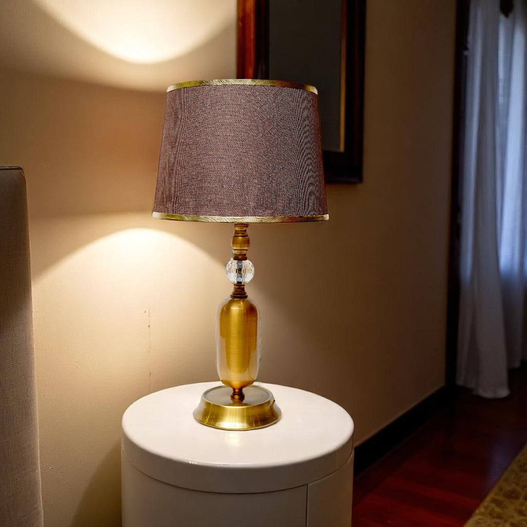 Tivra Industrial Brass Table Lamp