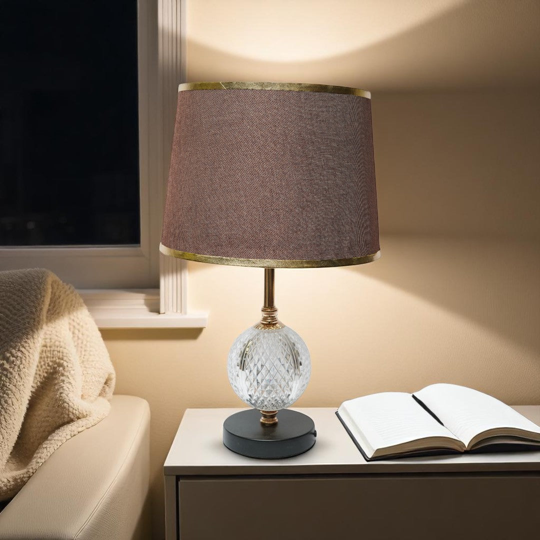 Whitmore Vintage Brass Column Lamp