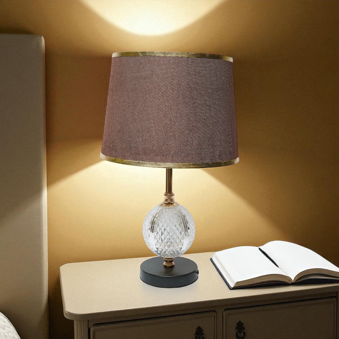 Whitmore Vintage Brass Column Lamp