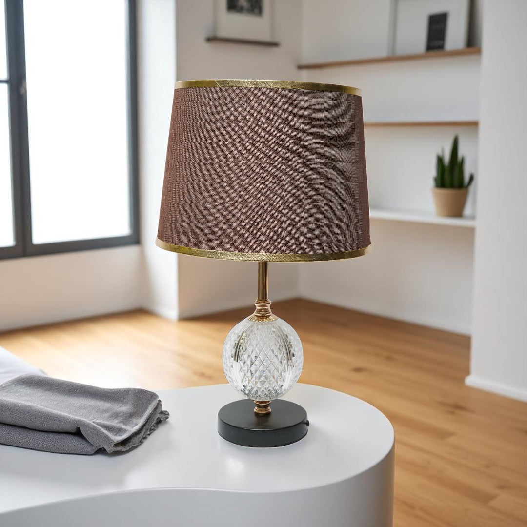 Whitmore Vintage Brass Column Lamp