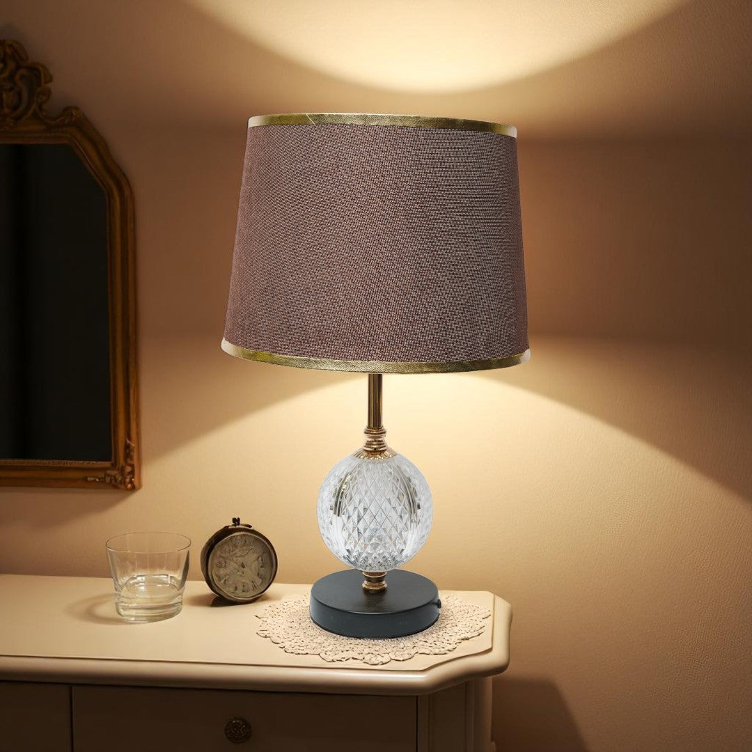 Whitmore Vintage Brass Column Lamp