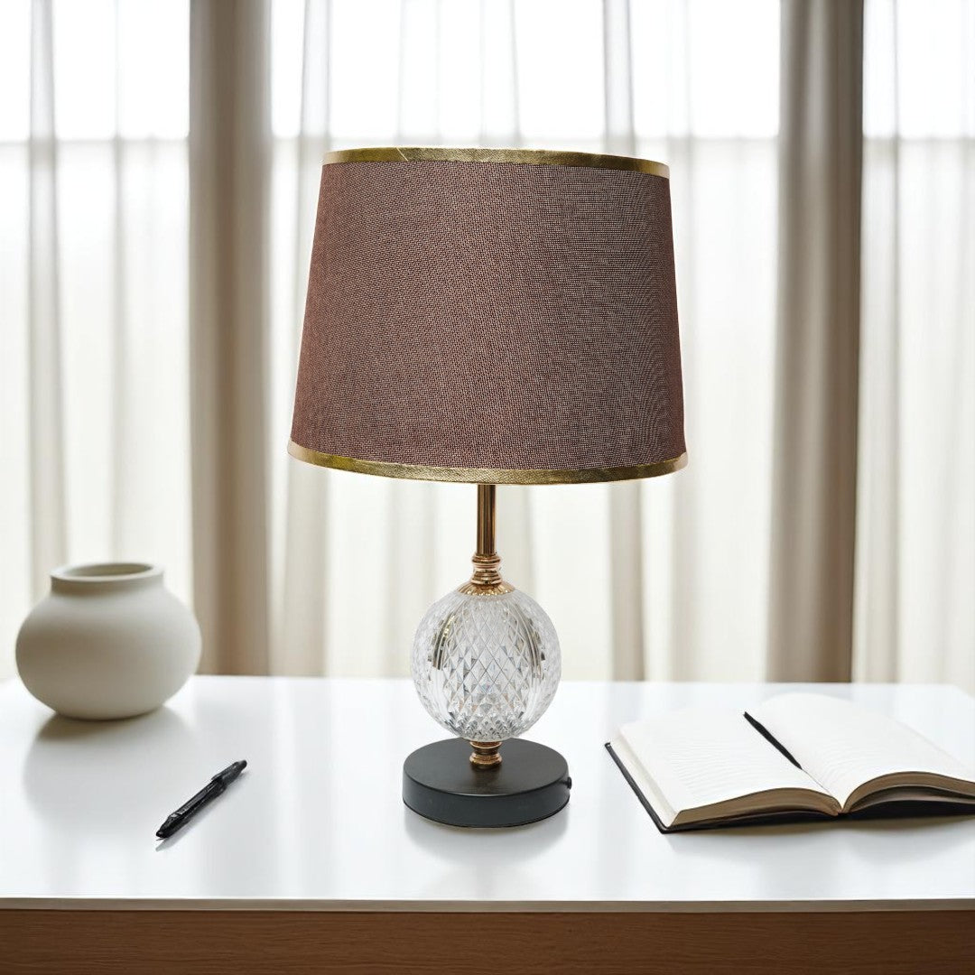 Whitmore Vintage Brass Column Lamp