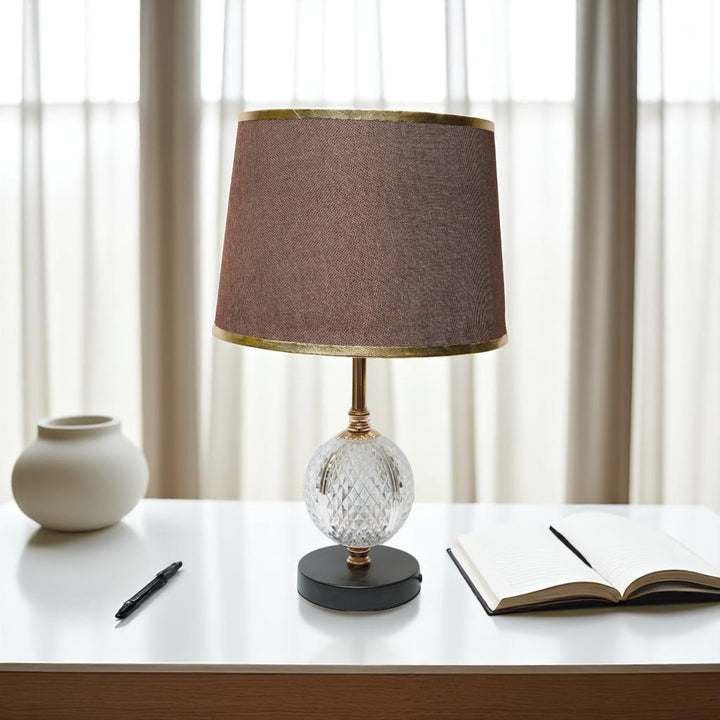 Whitmore Vintage Brass Column Lamp