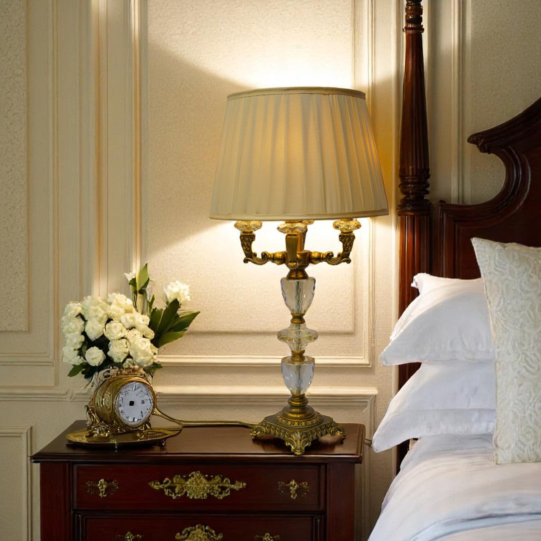 Evelyn Brass & Crystal Heritage Lamp
