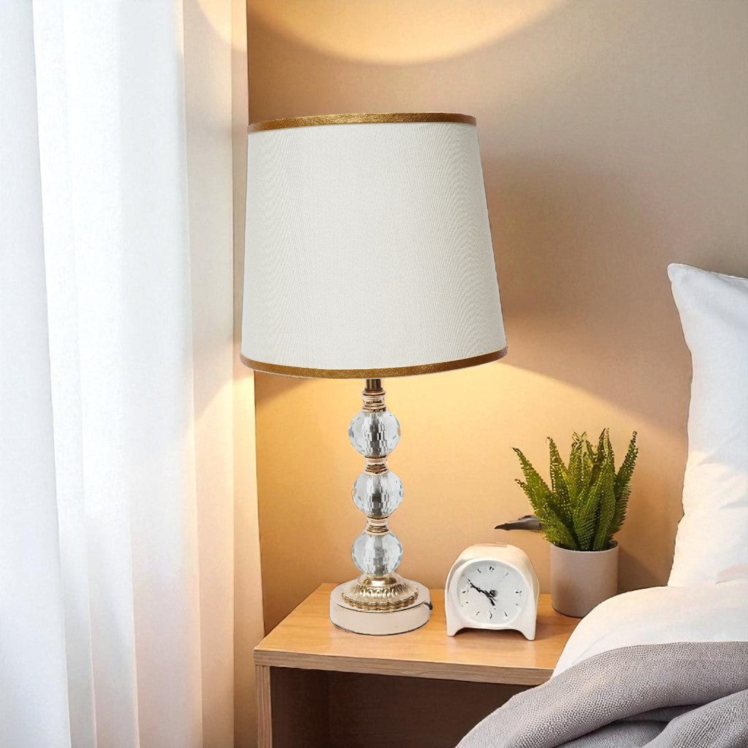 Devon Ridge Crystal Brass Table Lamp