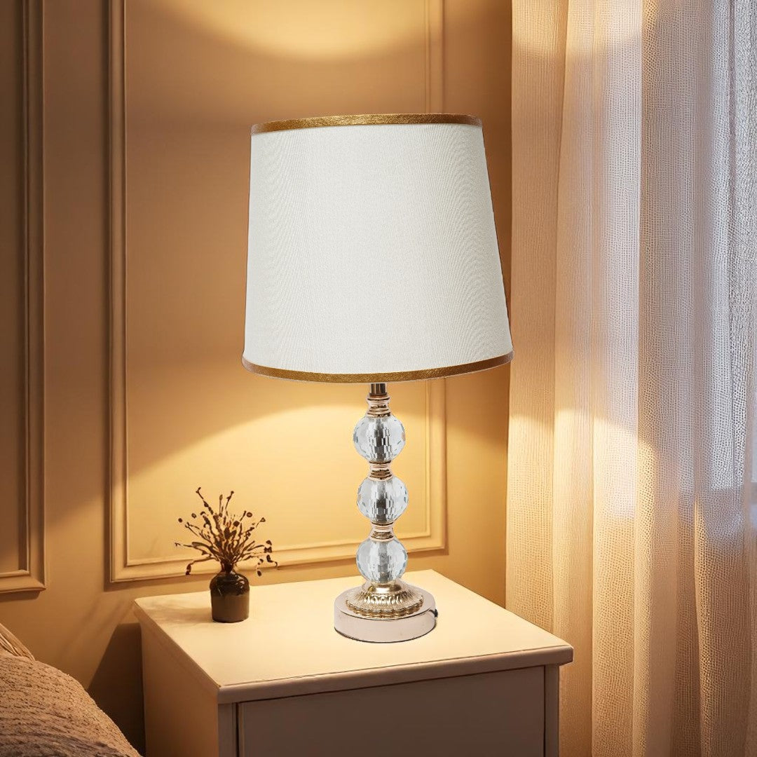 Devon Ridge Crystal Brass Table Lamp