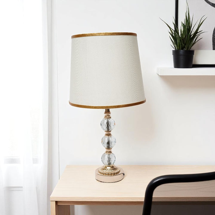 Devon Ridge Crystal Brass Table Lamp