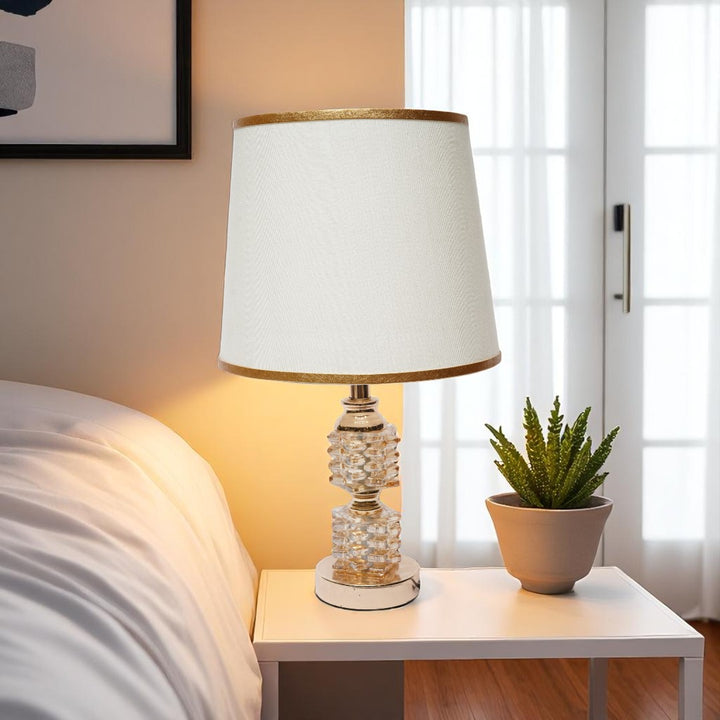 Ashbury Gold Crystal Side Lamp