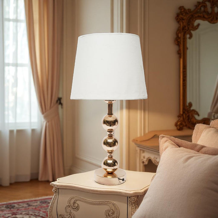 Everly Turned Brass Side Table Lamp