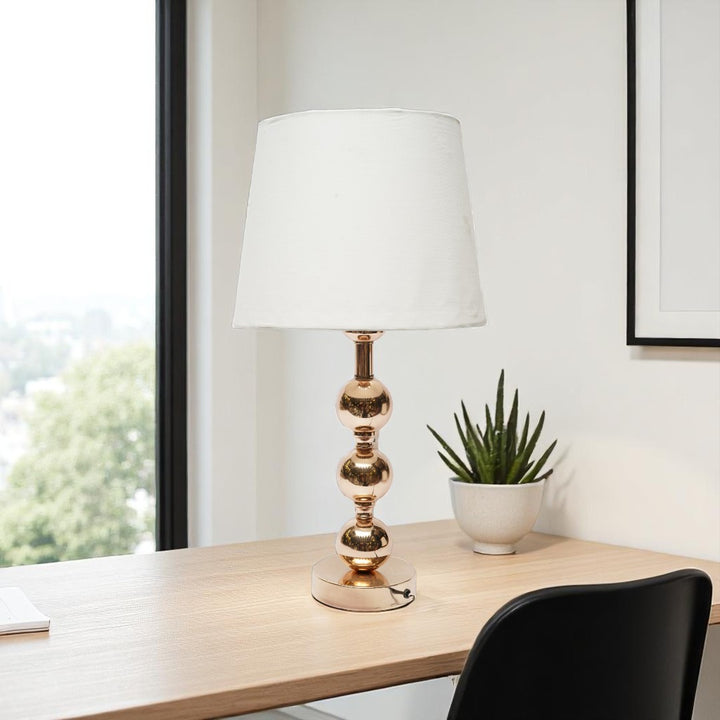 Everly Turned Brass Side Table Lamp