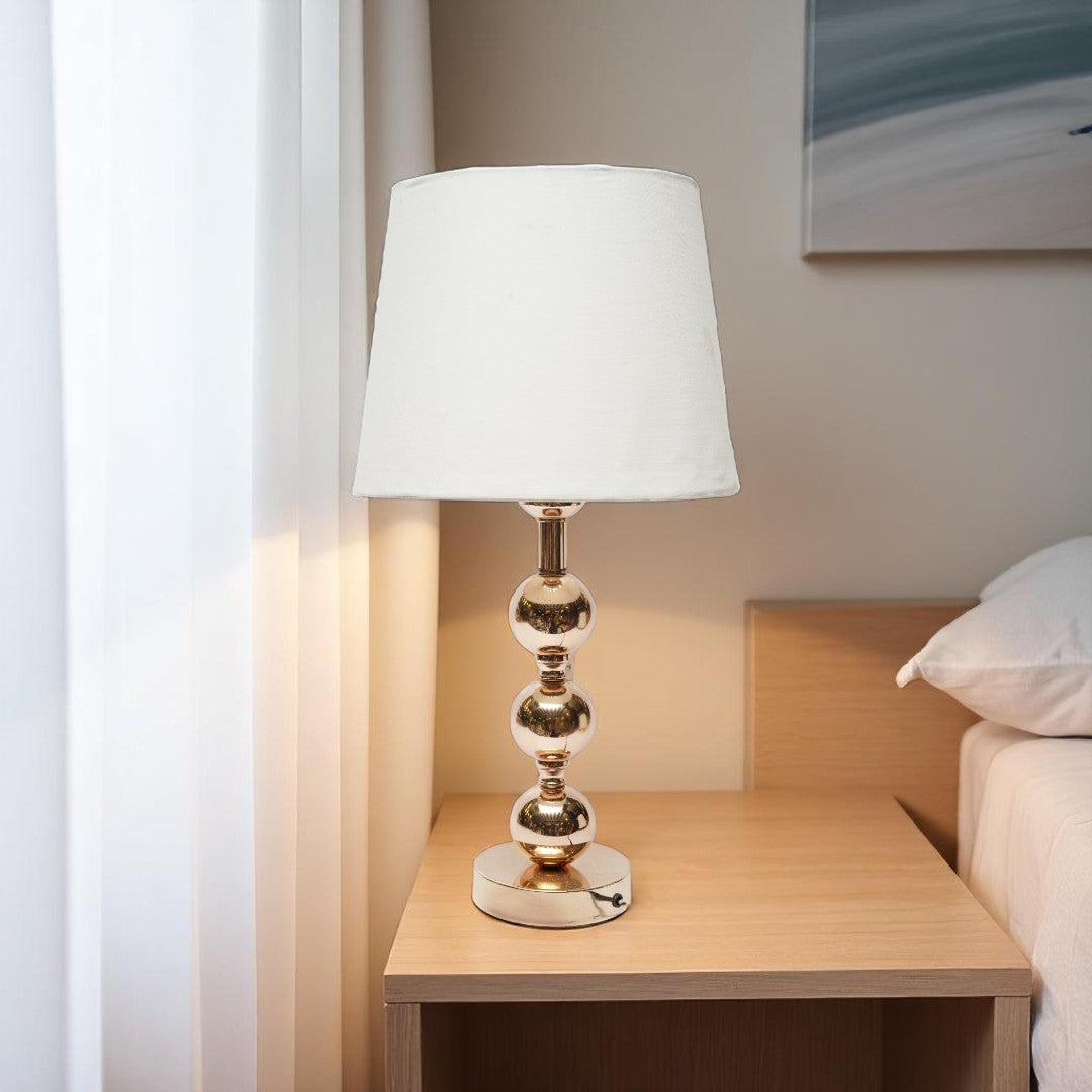 Everly Turned Brass Side Table Lamp