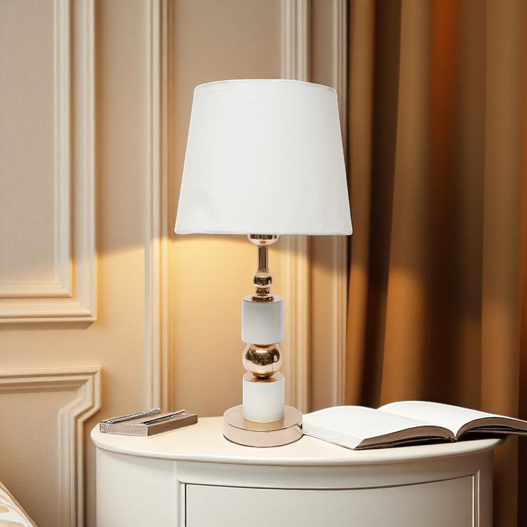 Briarhill Ivory Metallic Table Lamp