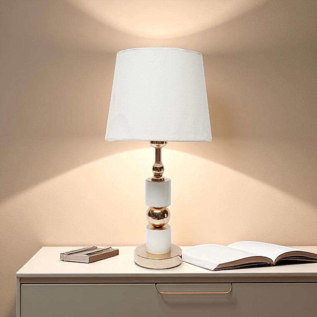 Briarhill Ivory Metallic Table Lamp
