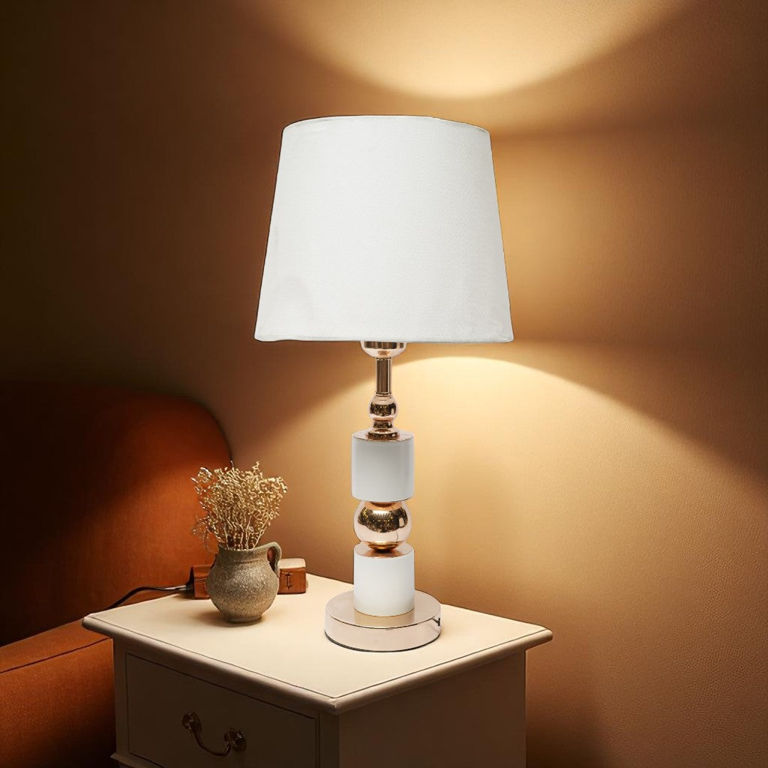 Briarhill Ivory Metallic Table Lamp