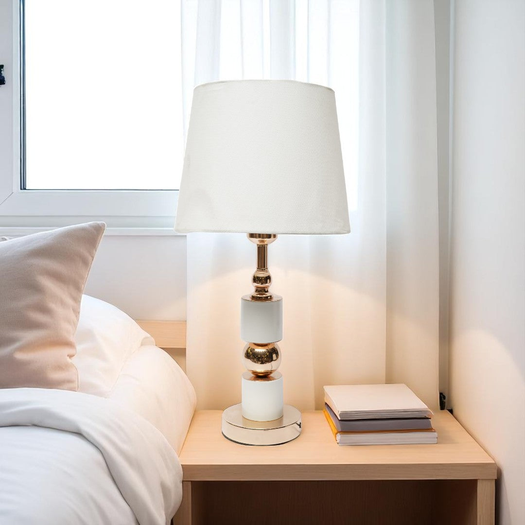 Briarhill Ivory Metallic Table Lamp