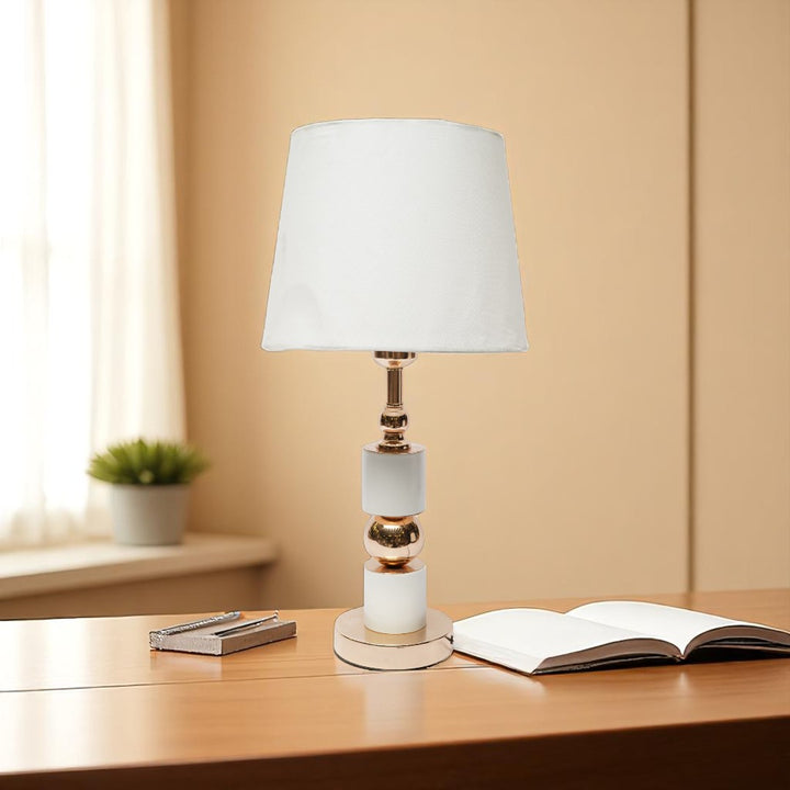 Briarhill Ivory Metallic Table Lamp