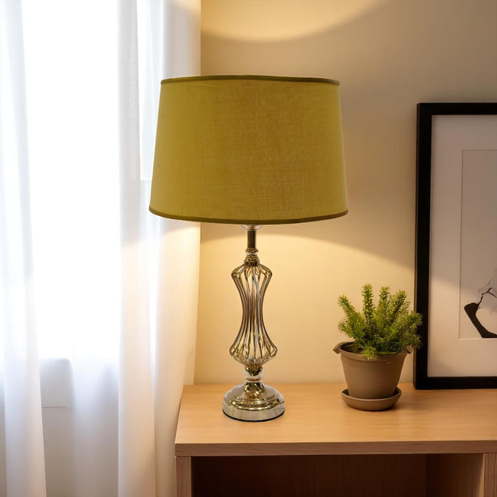 Sutter Ridge Square-Base Brass Table Lamp
