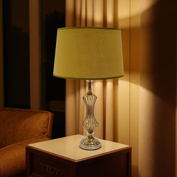 Sutter Ridge Square-Base Brass Table Lamp