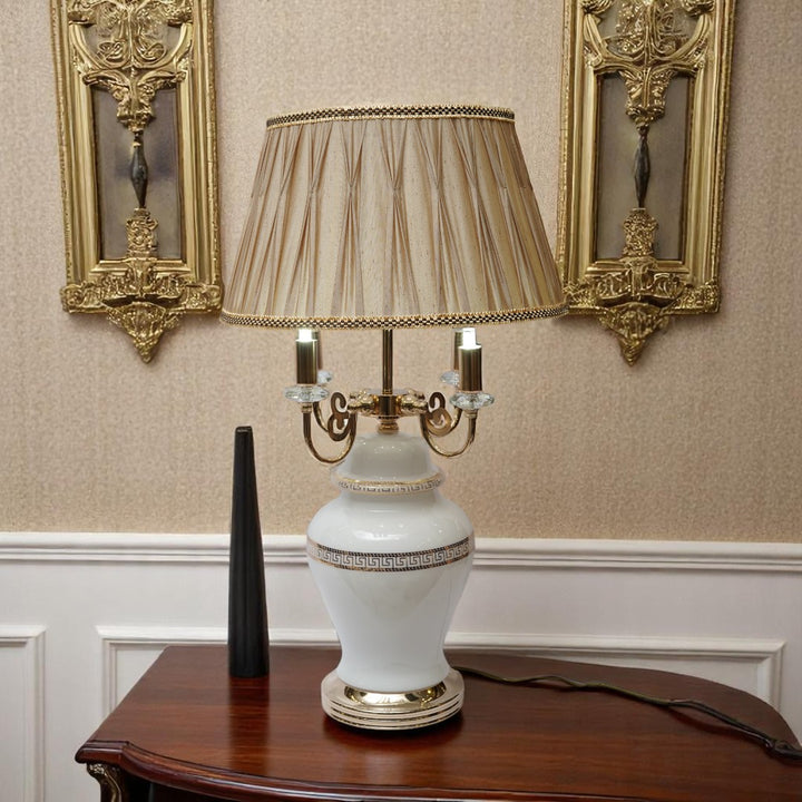 Vintage Lasered Glass Versace-Inspired Lamps