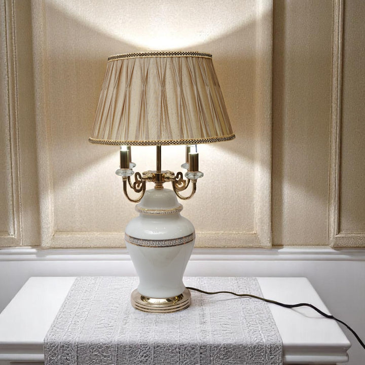 Vintage Lasered Glass Versace-Inspired Lamps