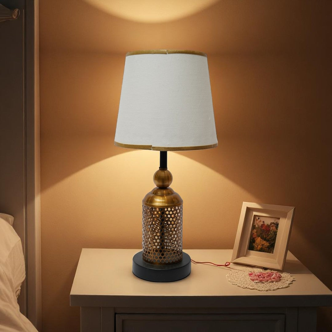 Whitmore Ribbed Brass Accent Lamp