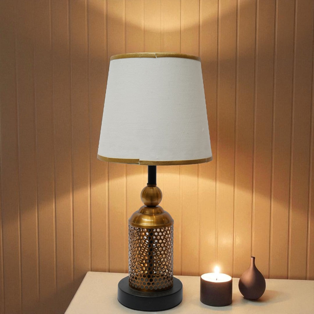 Whitmore Ribbed Brass Accent Lamp