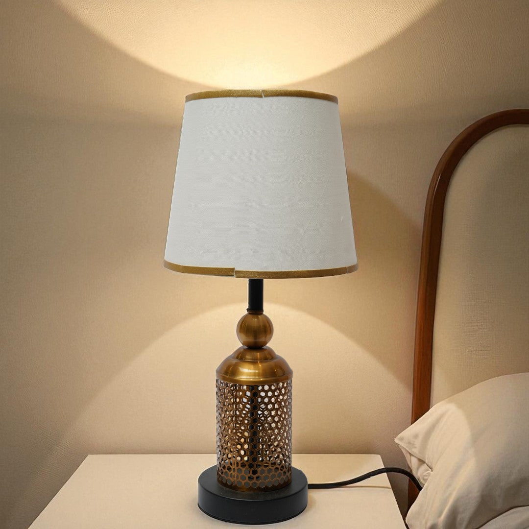 Whitmore Ribbed Brass Accent Lamp