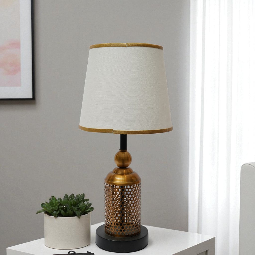 Whitmore Ribbed Brass Accent Lamp