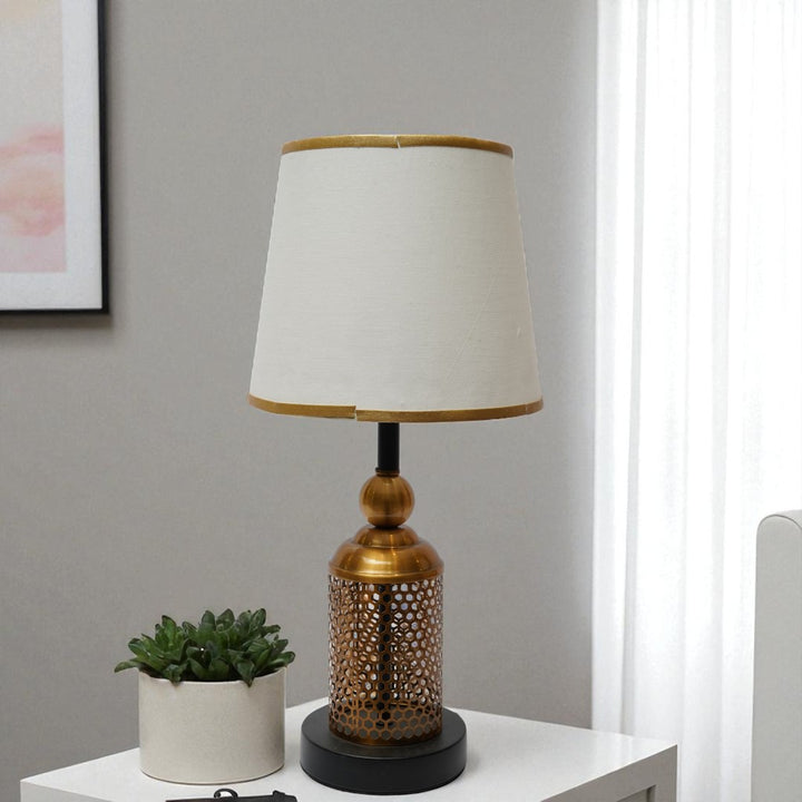 Whitmore Ribbed Brass Accent Lamp