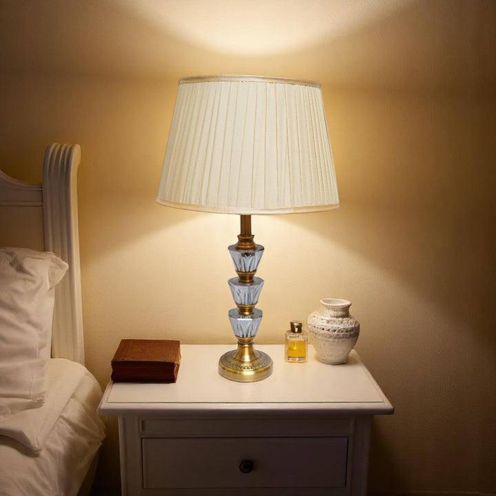 Zephra Luxe Brass Crystal Lamp