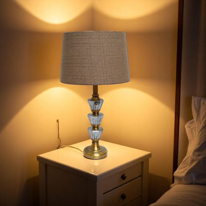 Zephra Luxe Brass Crystal Lamp