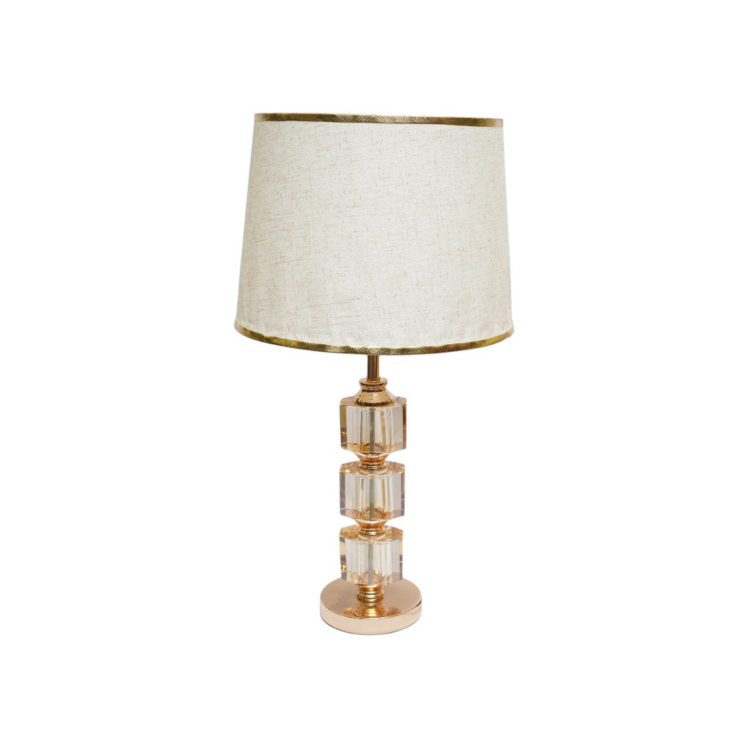 Tressa Sculptural Brass Crystal Table Lamp