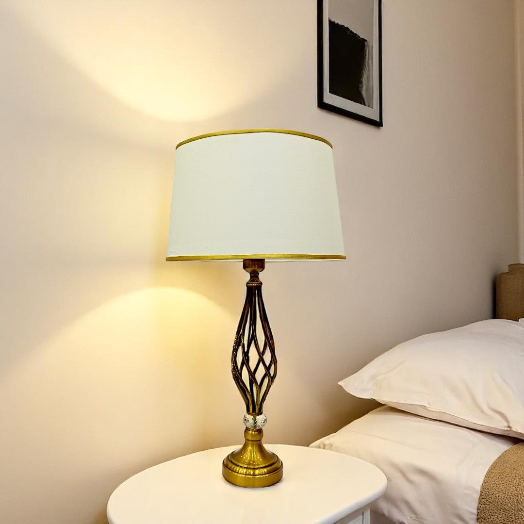 Arden Metallic Brass Side Table Lamp