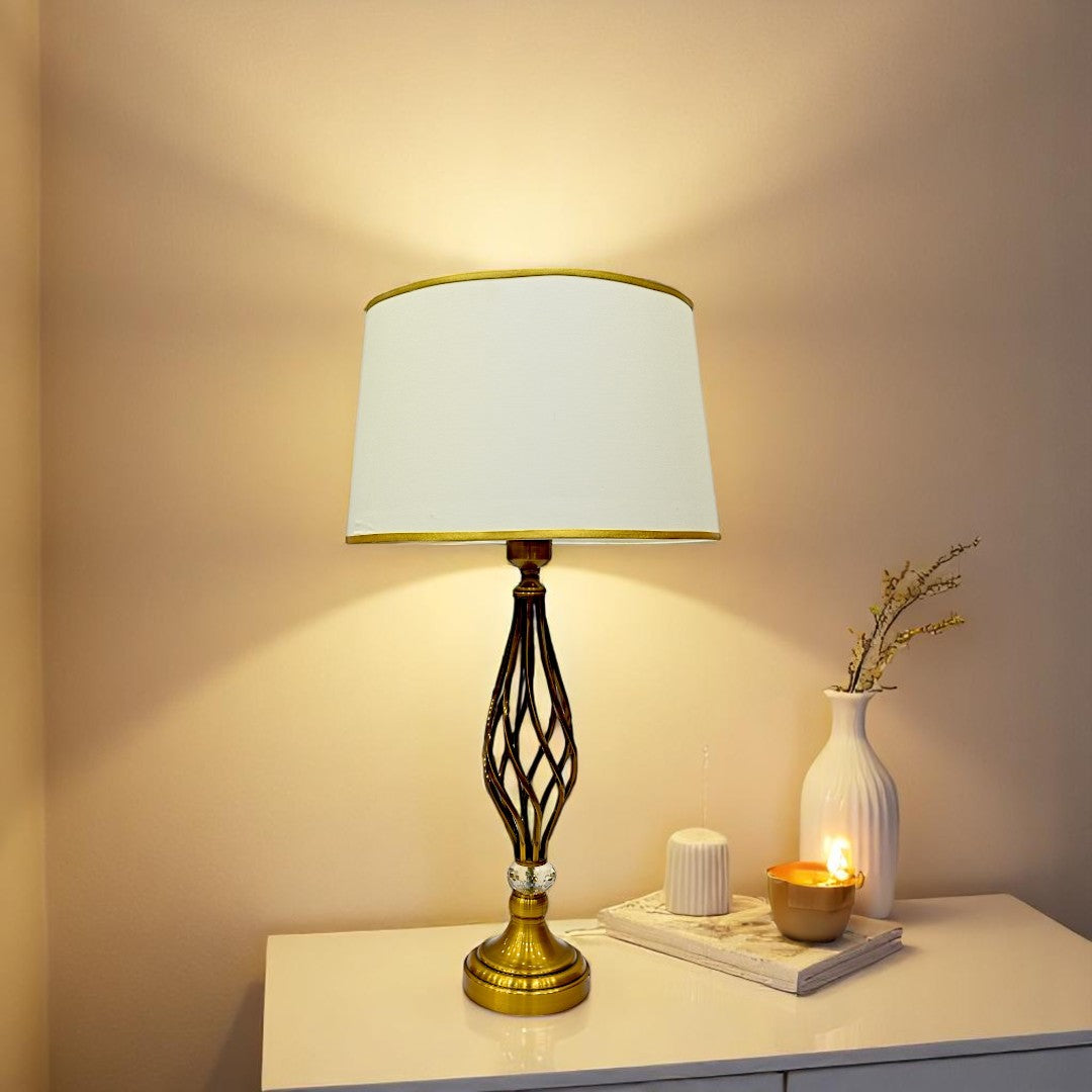 Arden Metallic Brass Side Table Lamp
