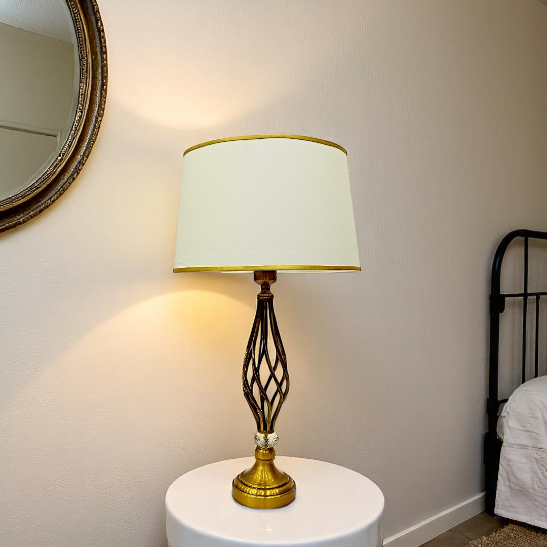 Arden Metallic Brass Side Table Lamp