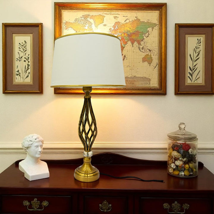 Arden Metallic Brass Side Table Lamp