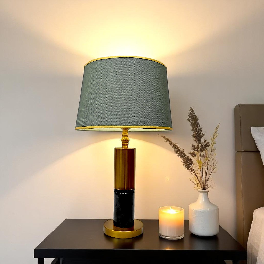 Orion Brass-Finished Modern Table Lamp