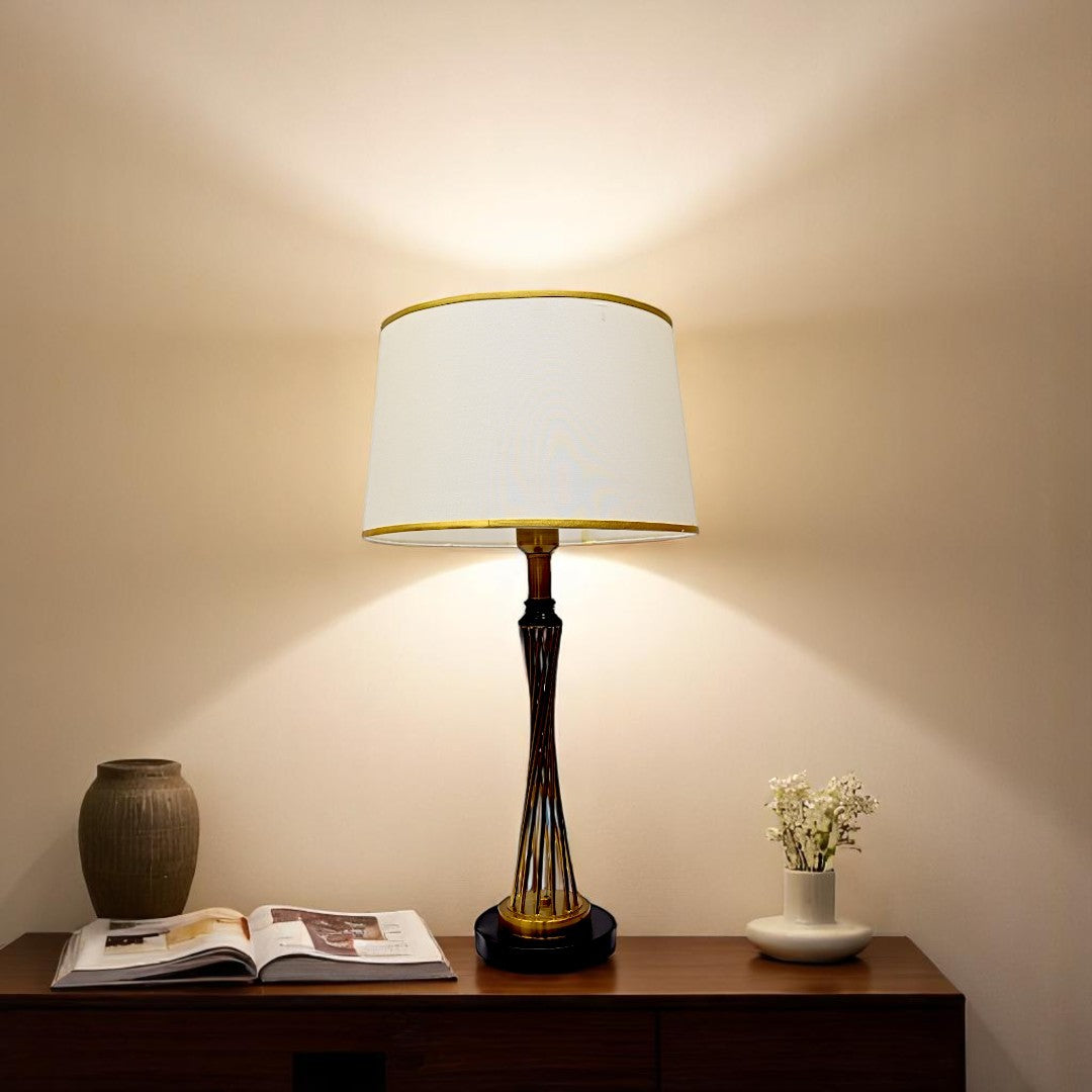 Zyra Metallic Brass Table Lamp