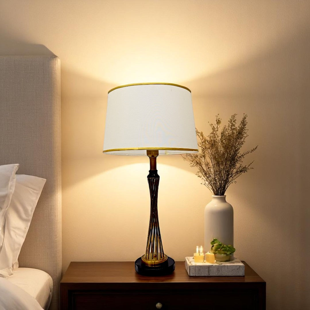 Zyra Metallic Brass Table Lamp