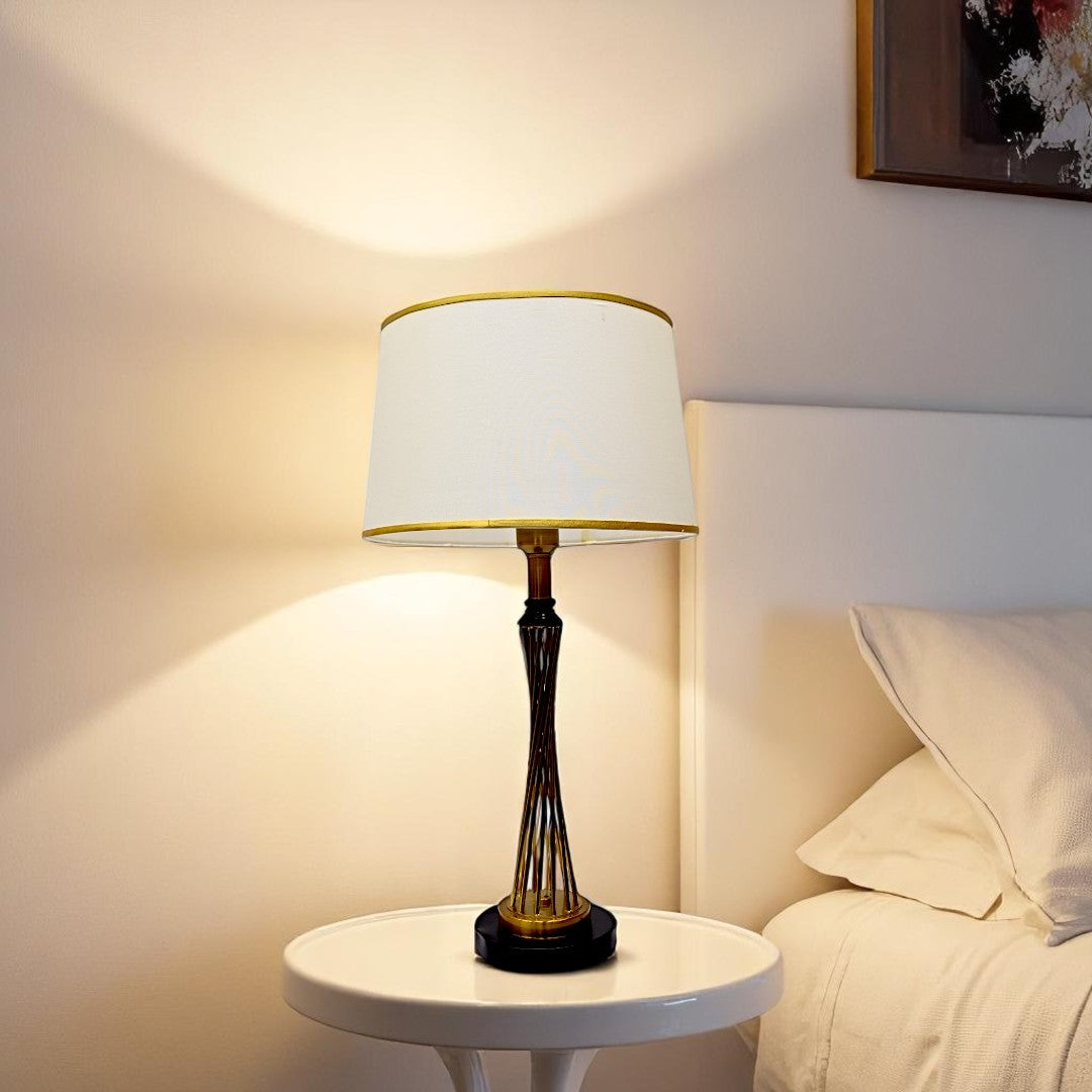 Zyra Metallic Brass Table Lamp