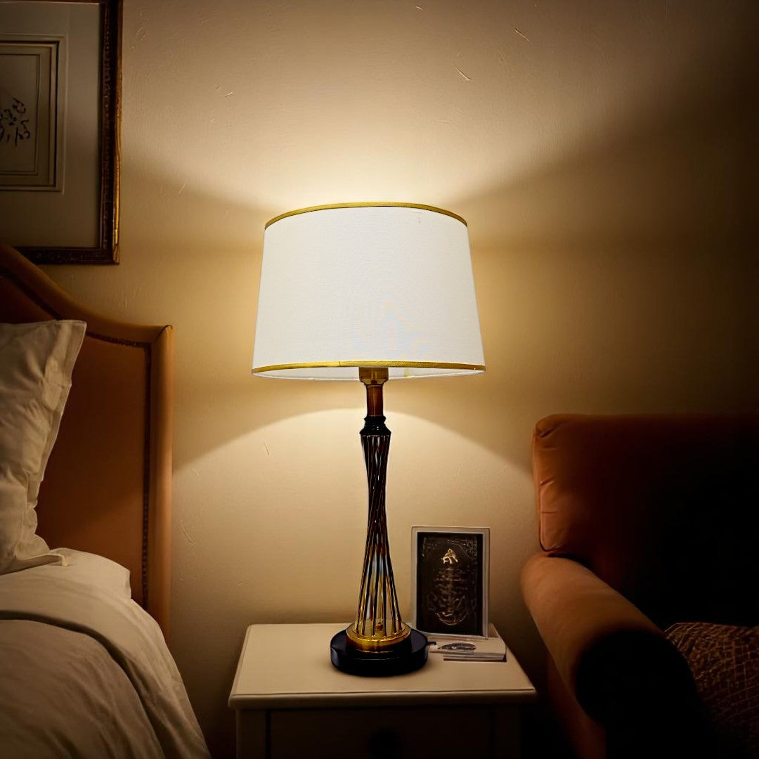 Zyra Metallic Brass Table Lamp