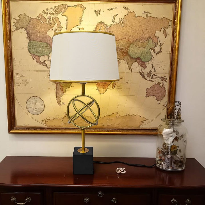 Caden Compact Brass Globe Lamp