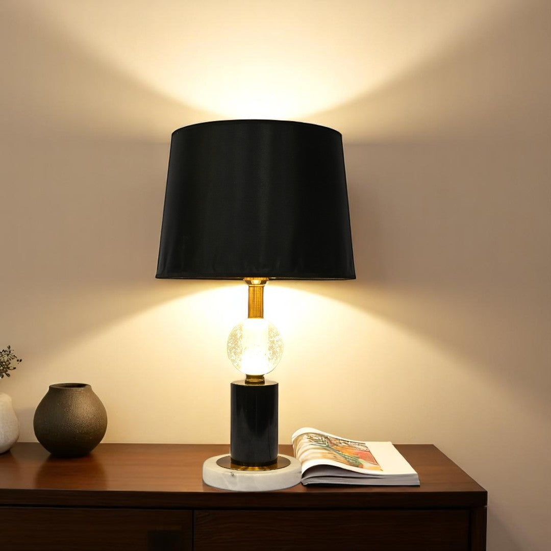 Rhea Luxe Brass And Crystal Side Table Lamp