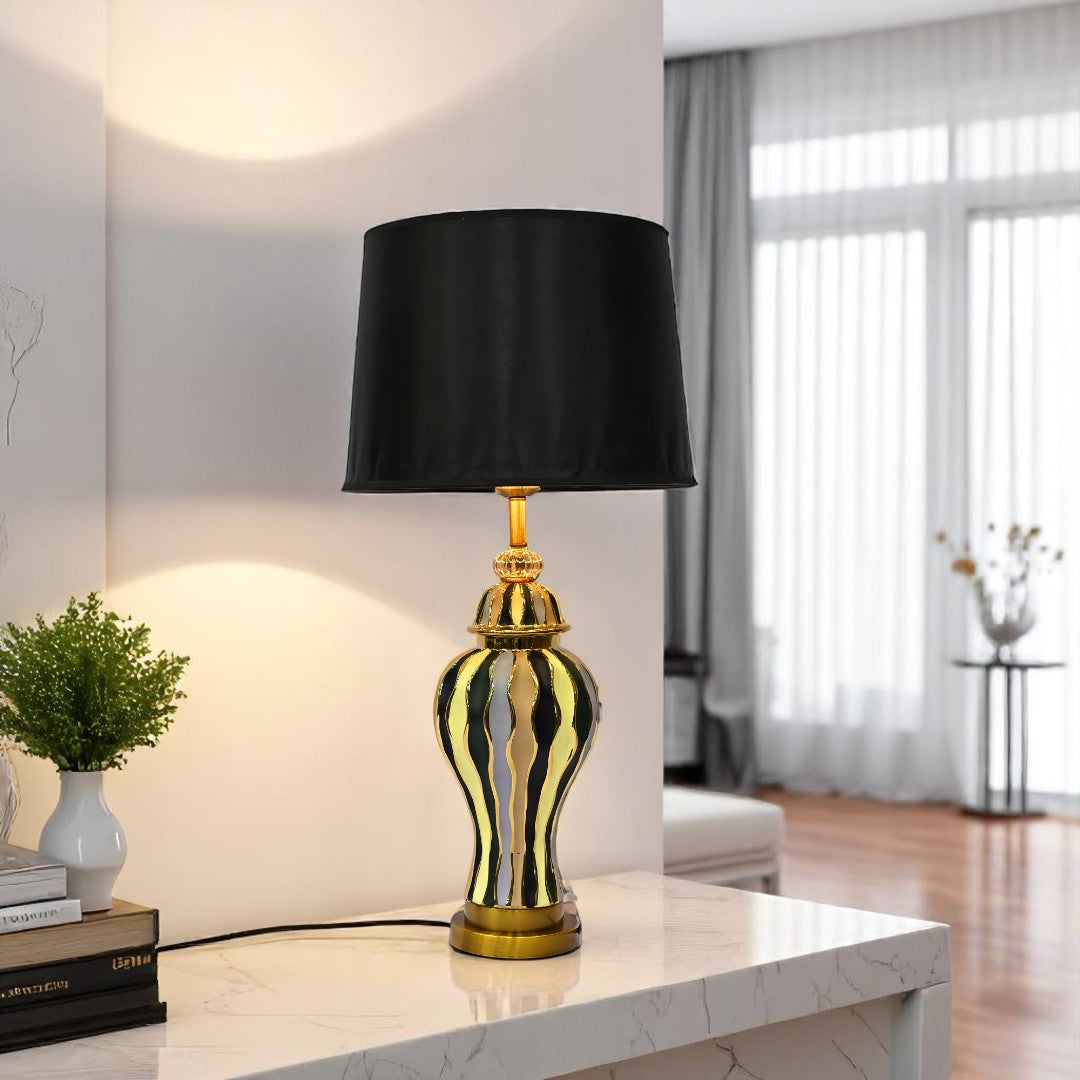 Monarch Crest Porcelain Side Lamp