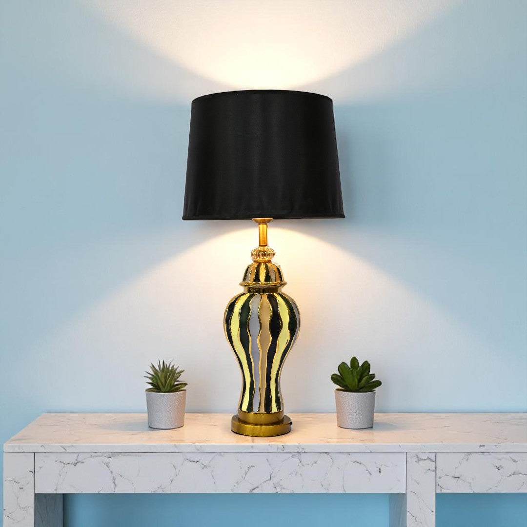 Monarch Crest Porcelain Side Lamp