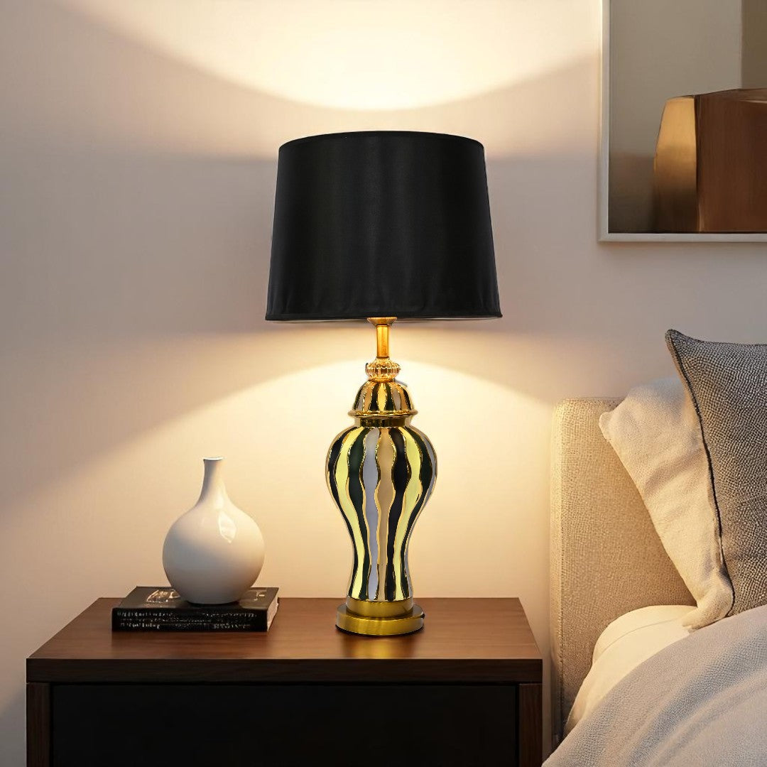 Monarch Crest Porcelain Side Lamp