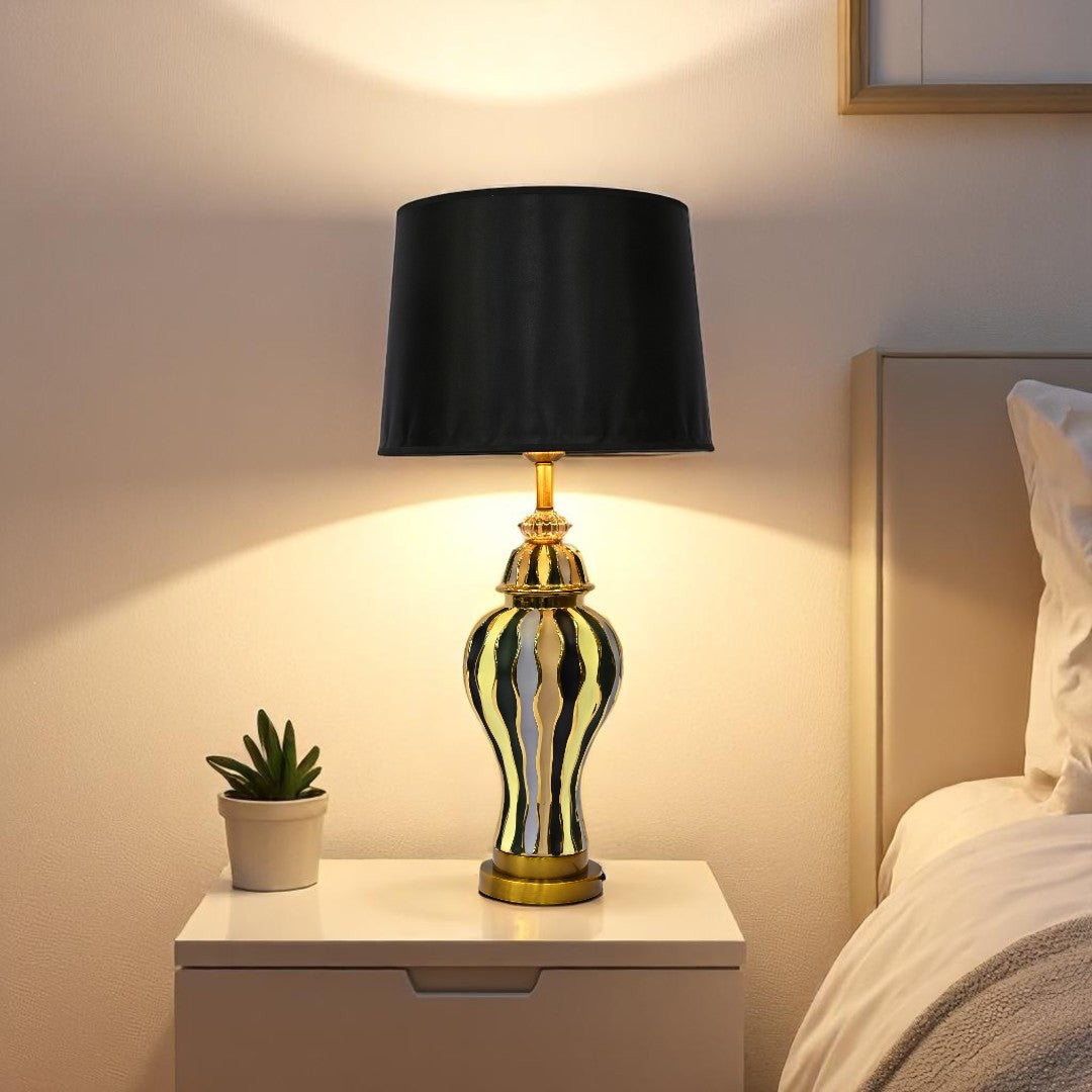 Monarch Crest Porcelain Side Lamp