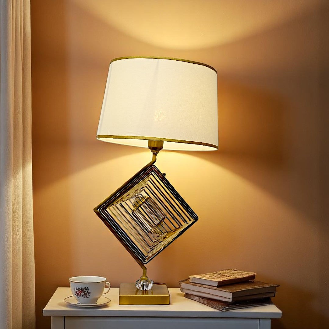 Nira Sculptural Brass Table Lamp