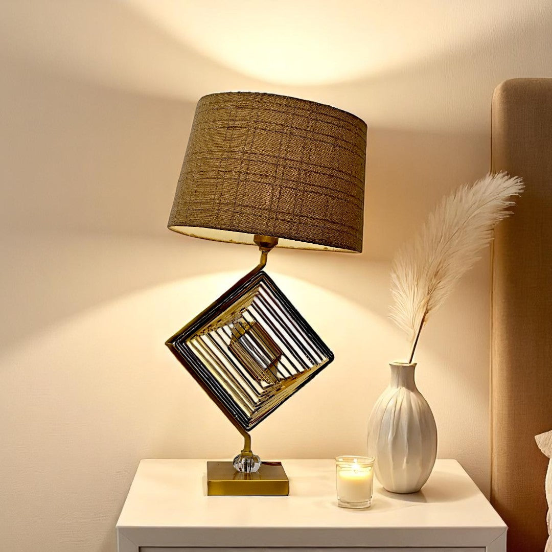 Nira Sculptural Brass Table Lamp