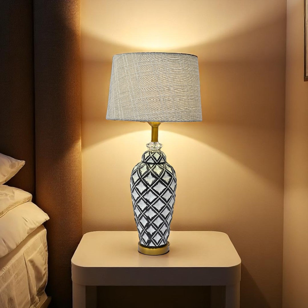 Versace-Inspired Ceramic Table Lamp